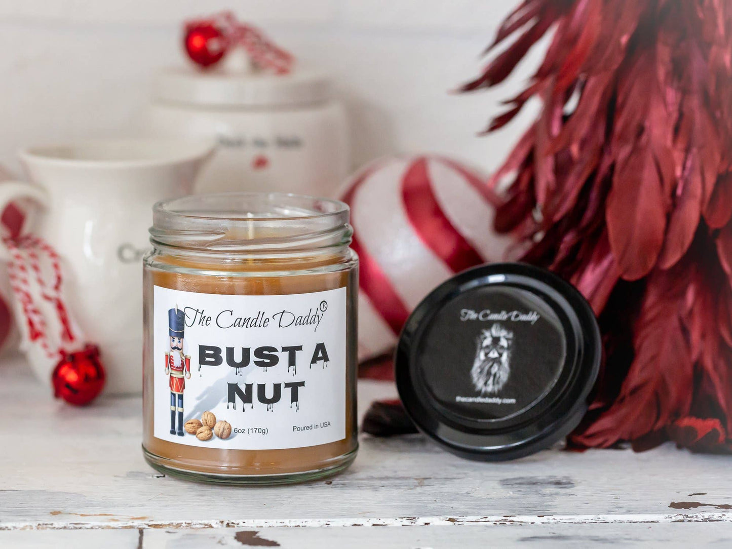 Bust A Nut Holiday Candle - Funny Christmas Candle Gift