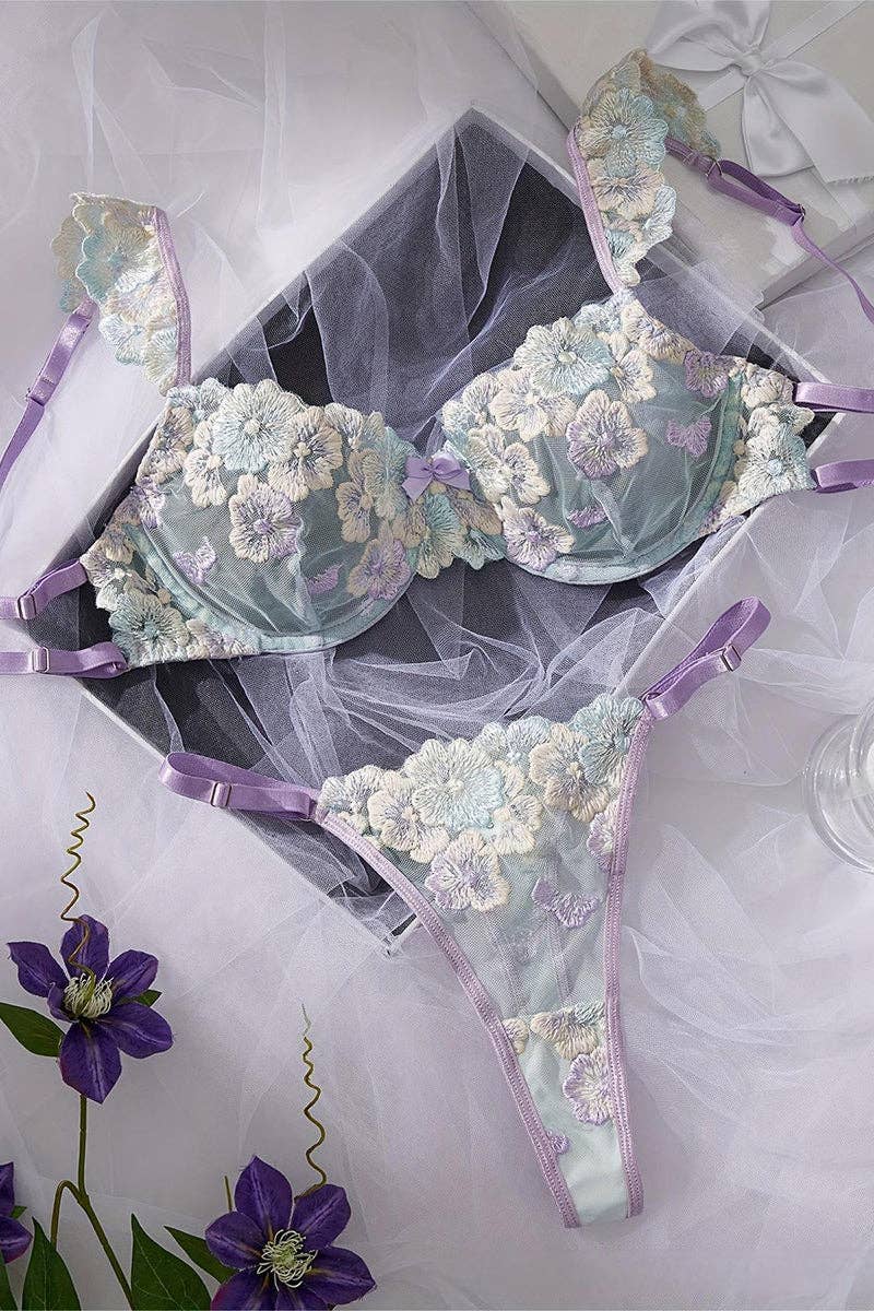 Floral Lace Lingerie Set