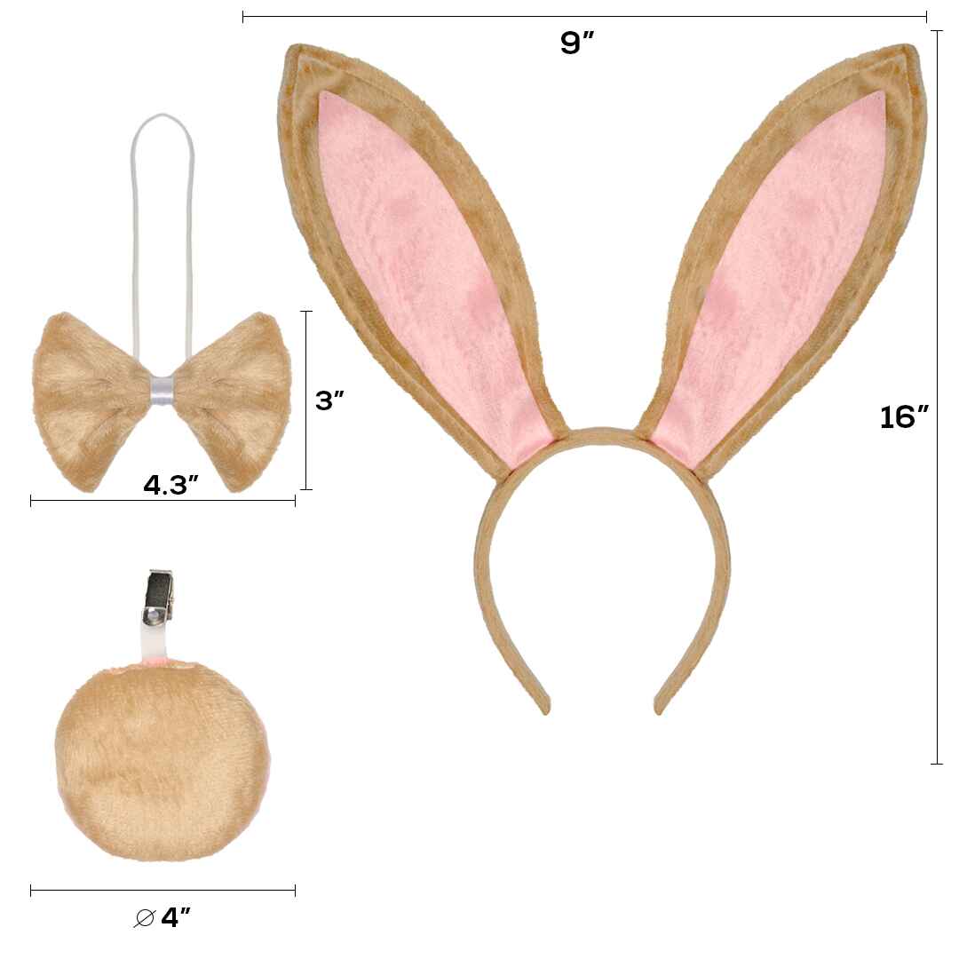 Bunny Ears Headband Kit - Mellow Ears with Tail and Bowtie