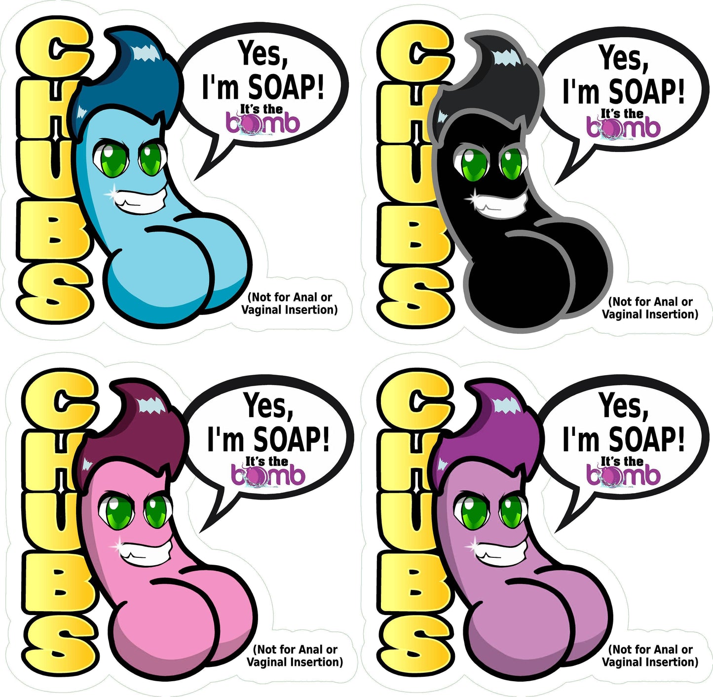 Chubs Penis Party -ASSORTED COLORS Soaps in Pop-Top Can