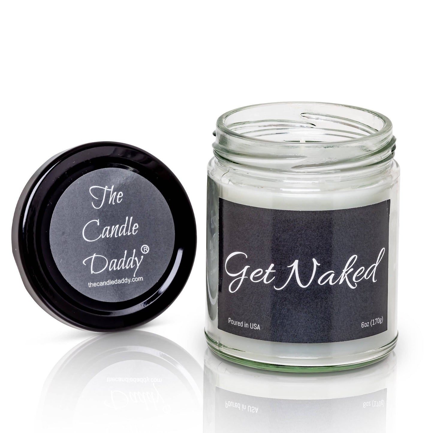 Baby Powder -Get Naked- Funny Bathroom- Jar Candle - 6 oz