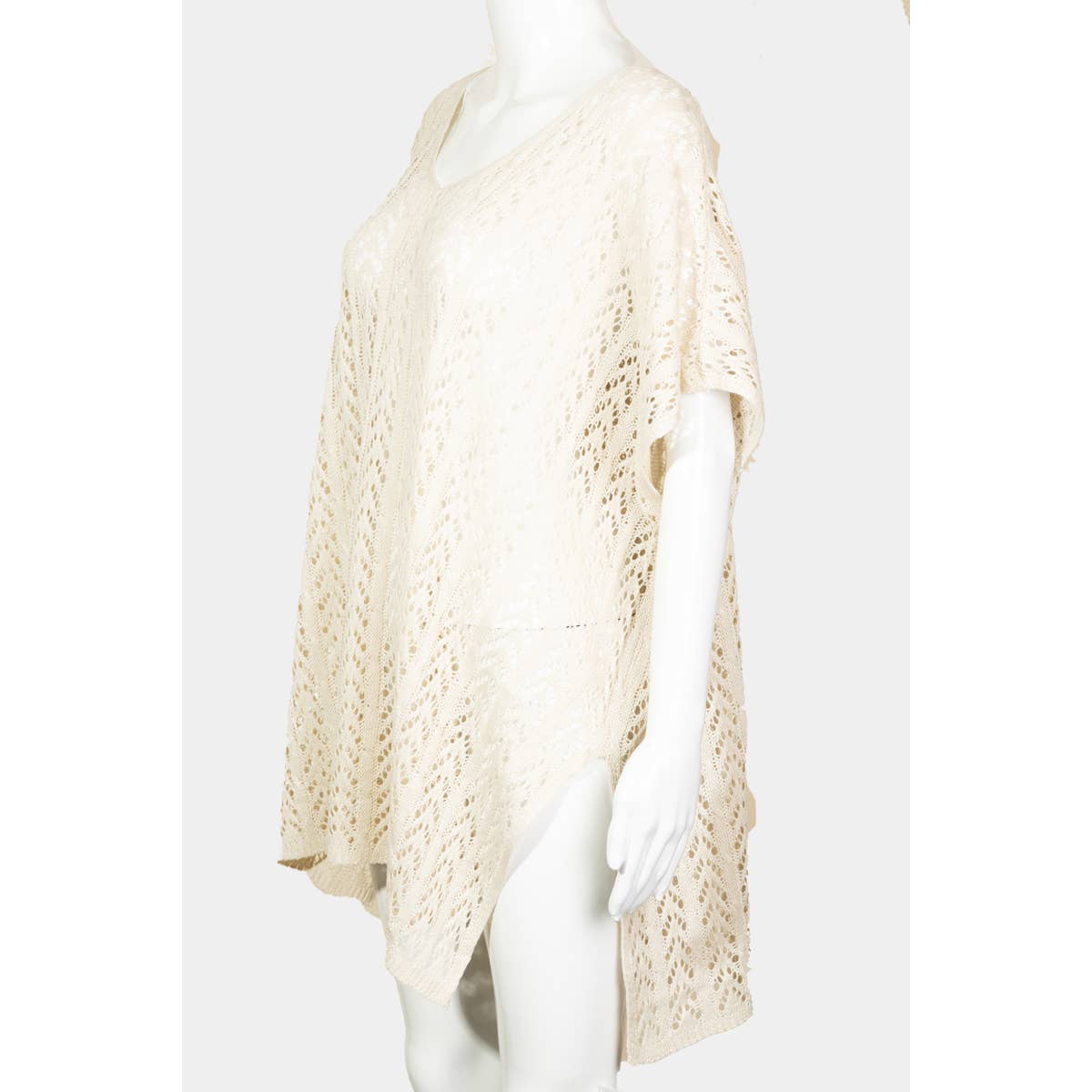 Ivory Dream Crochet Knit Swim Tunic