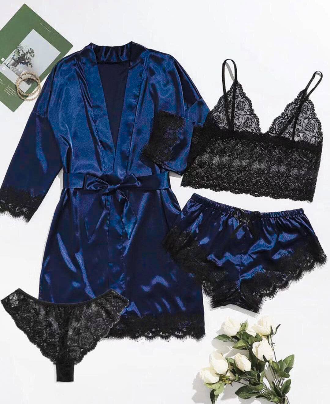 Lace sleepwear erotic lingerie set sexy pajamas