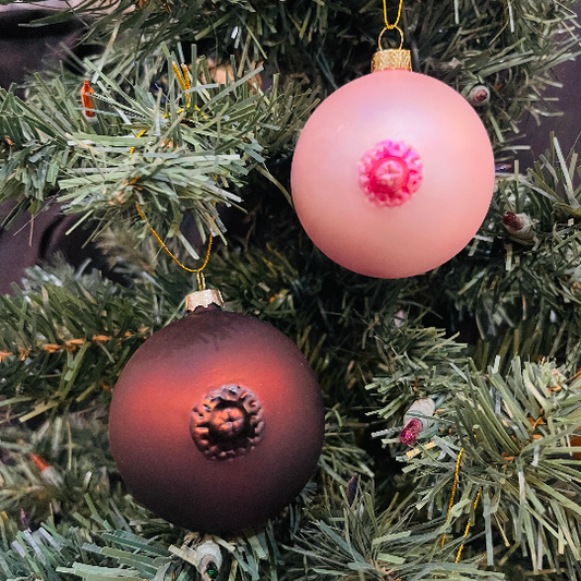 Round Boob Ornament, Tit Ornament, Boobie Ornament