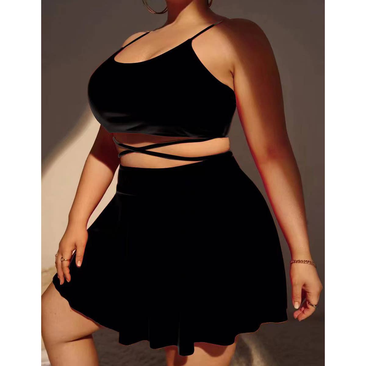 Sexy Plus Size Bikini 3/Set - High Waist Swimsuit_CWMW0213
