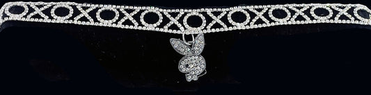 Sparkling Crystal Choker with Playboy Bunny Charm
