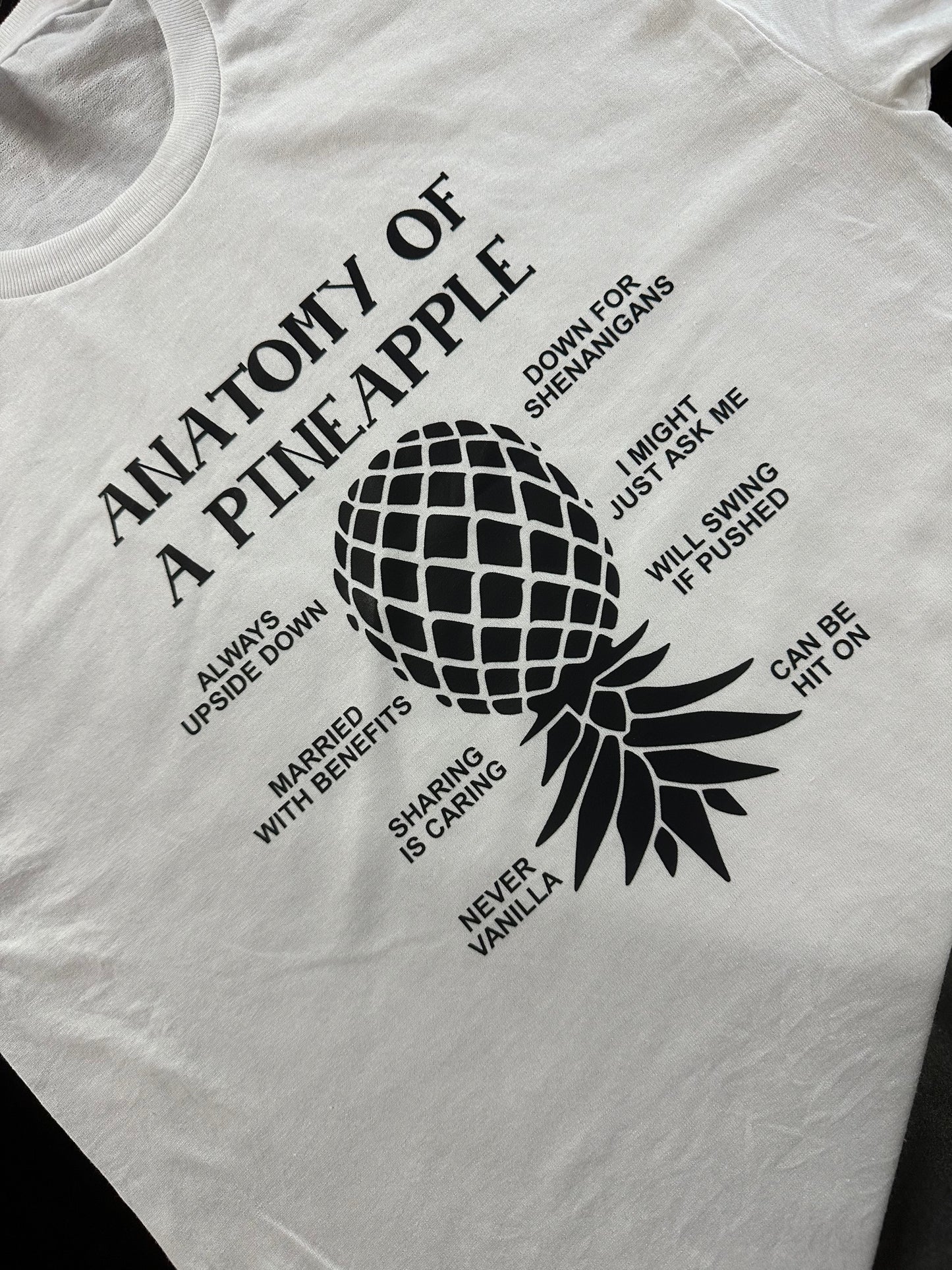 Anatomy of A Pineapple- T-shirt-White