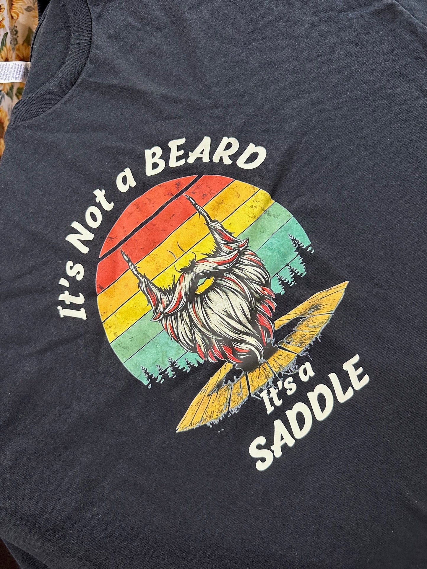 It's Not a Beard It's A Saddle- T-shirt- Black