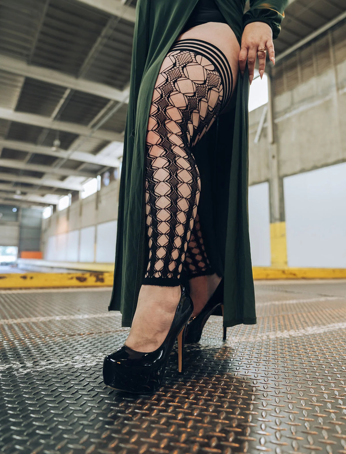 Kixies Jo Thigh Highs-black