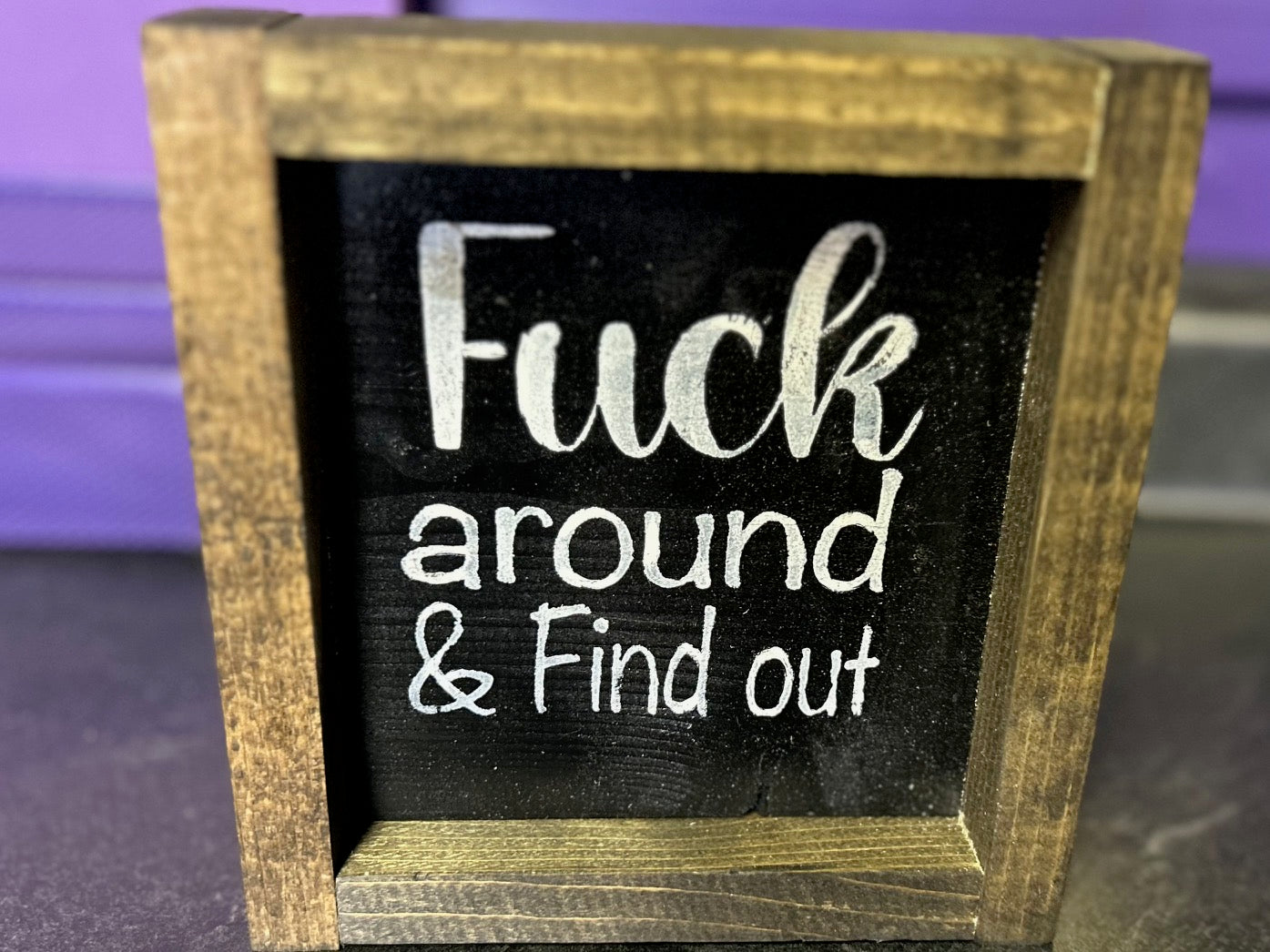 Wood frame signs